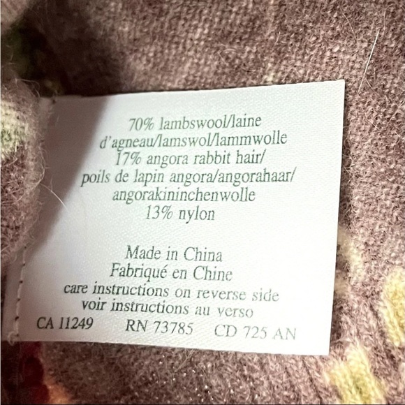 Laura Ashley Cardigan Sz S Angora Wool Rose Print Button Up Vtg Cottagecore EUC - Picture 9 of 15